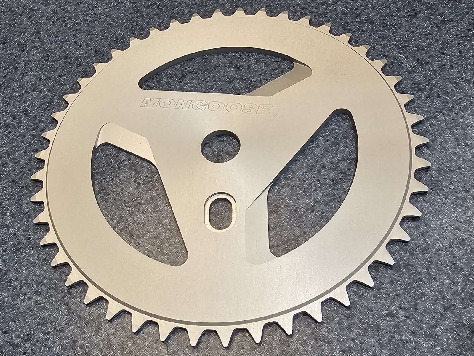 BMX 46T Mid School Mongoose Chainsaw Sprocket 2024 Heat Treated Aluminum RARE