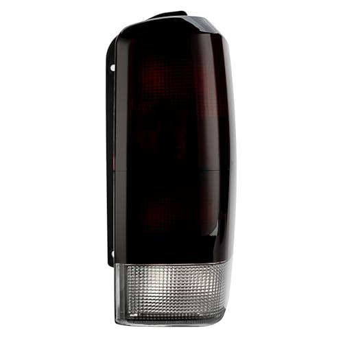 1 Pair Red Smoked Lens Tail Lights Compatible with 97-01 Jeep Cherokee