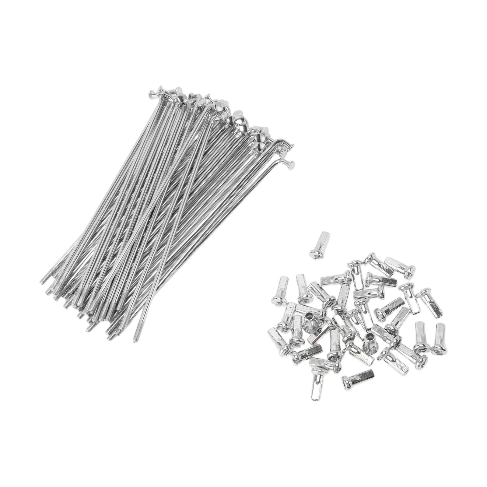 36 Set Bike Spokes 12G 114mm for Silver Galvanized Steel Bike
