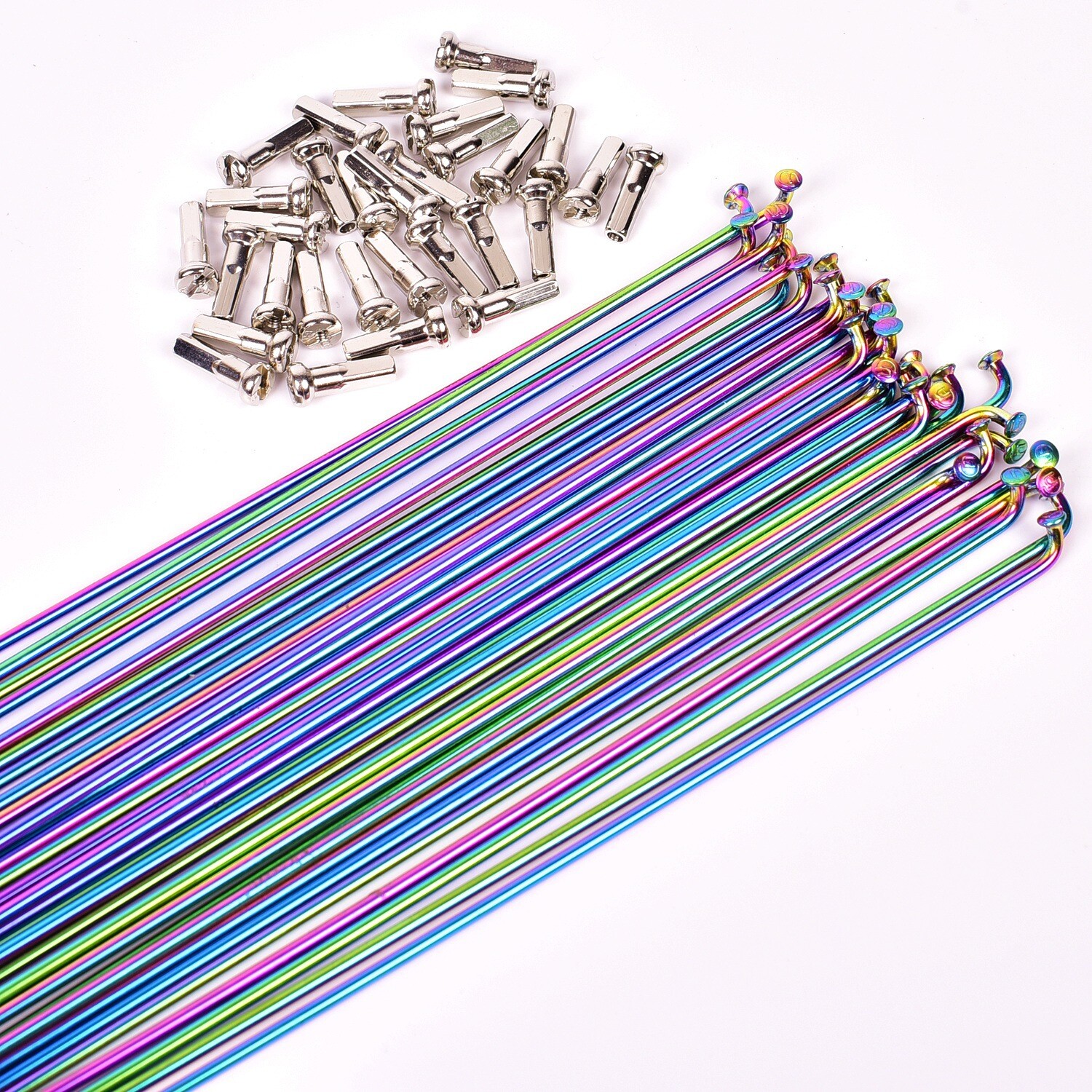 Ultralight 6g J-Bend Colorful Stainless Bicycle Bike Spokes with Brass nipples