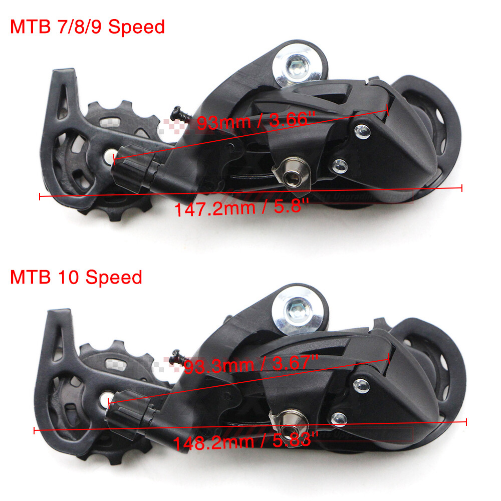 MTB Bike Rear Derailleur 7/8/9/10/11 Speed Road Bicycle Short Medium Cage Black
