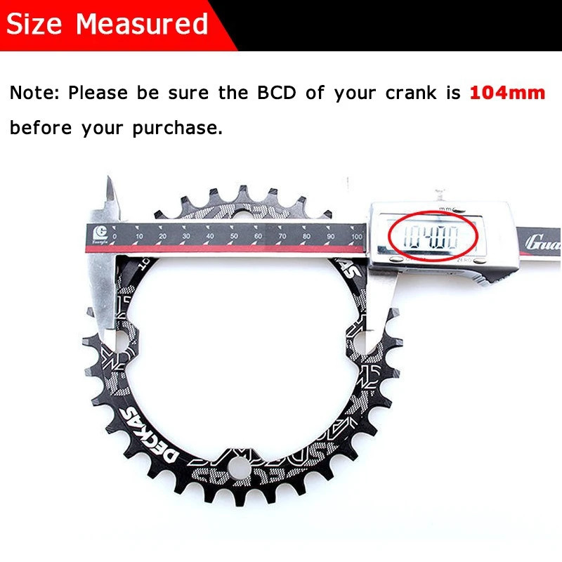 DECKAS 104BCD Narrow Wide Chainring 32T-38T MTB for Shimano M615 M785 M820