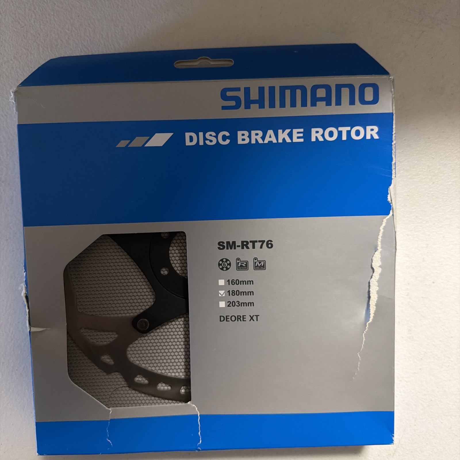 SHIMANO 6 Bolt Disc Rotors SM-RT76M2 180mm for Mountain Bike MTB Road Racing Bik