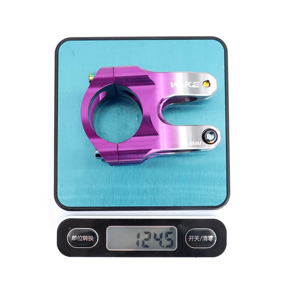 Short Stem Aluminum Alloy Mountain Bike Handlebar Riser Lightweight Purple