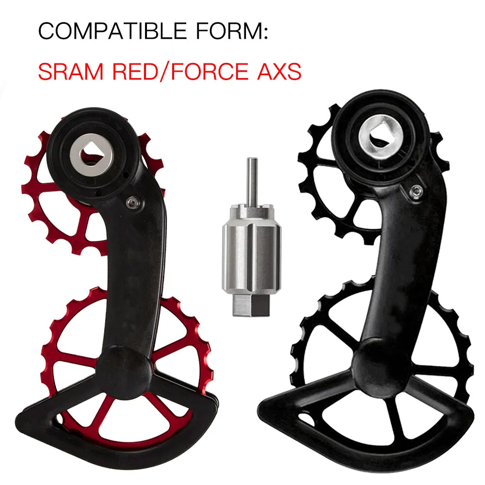 Road Bike Carbon Fiber Ceramics Bearing Guide Wheel Rear Pulley Rear Derailleurs