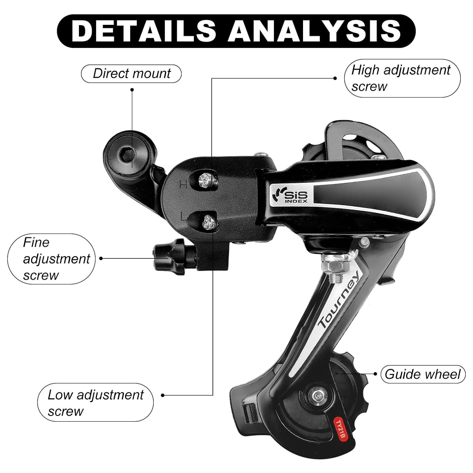Relwears RD-TY21B Rear Derailleur 6/7 Speed for Mountain Bike