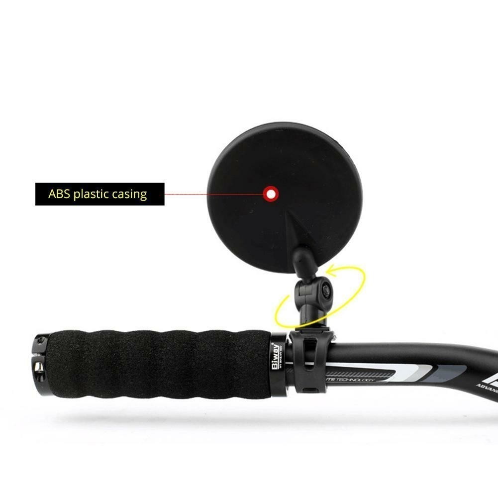Ebike Bike Mirror Round MTB Road Handlebar Bicycle Rear Rearview Glass Cycling