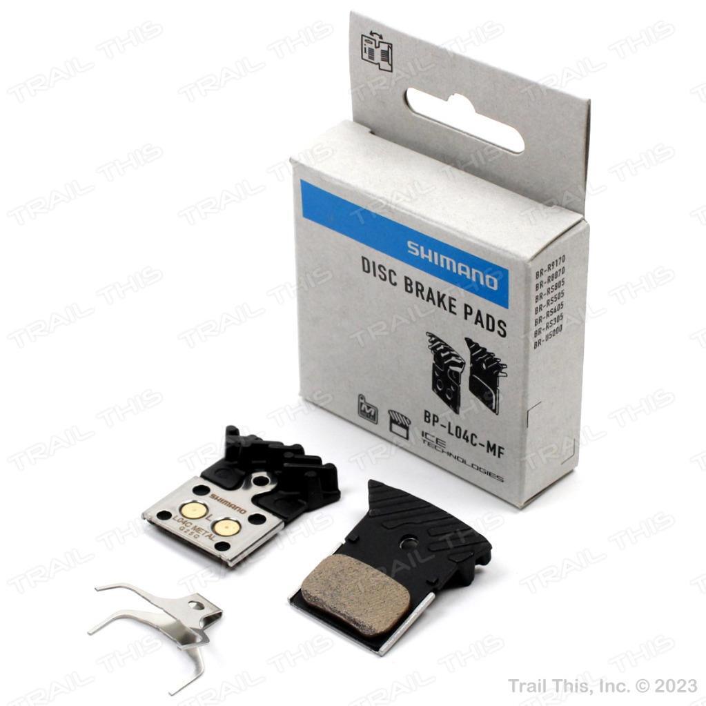 Shimano L04C-MF Road Bicycle Disc Brake Metal Pads with Fin fits DEORE XT M8100