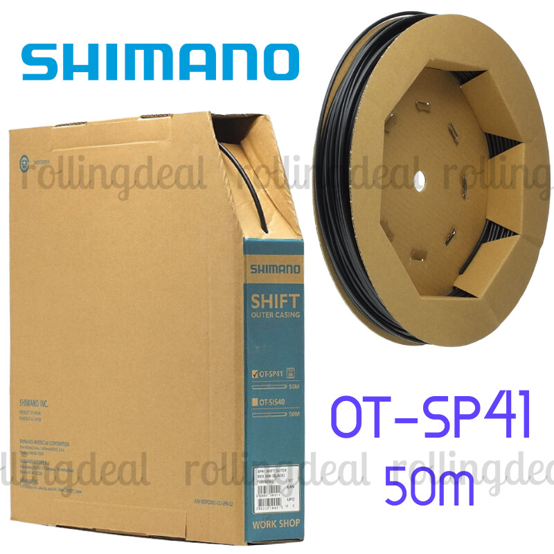(1 Box) Shimano OT-SP41 Derailleur Brake Housing Black (4mm x 50 Meters)