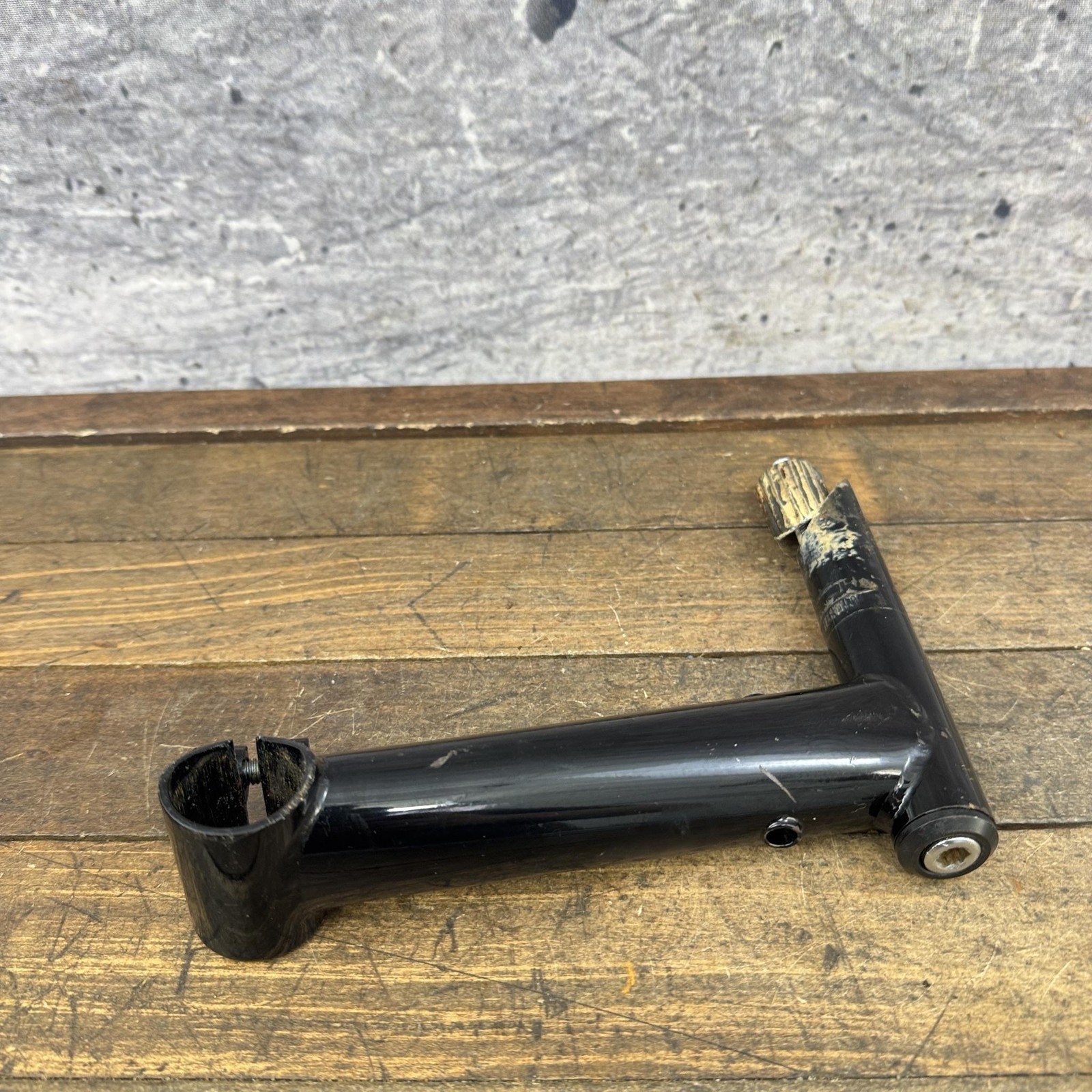 Vintage Quill Bike Stem Black 25.4 Clamp 22.2 Quill CRMO Steel MTB 150 1989