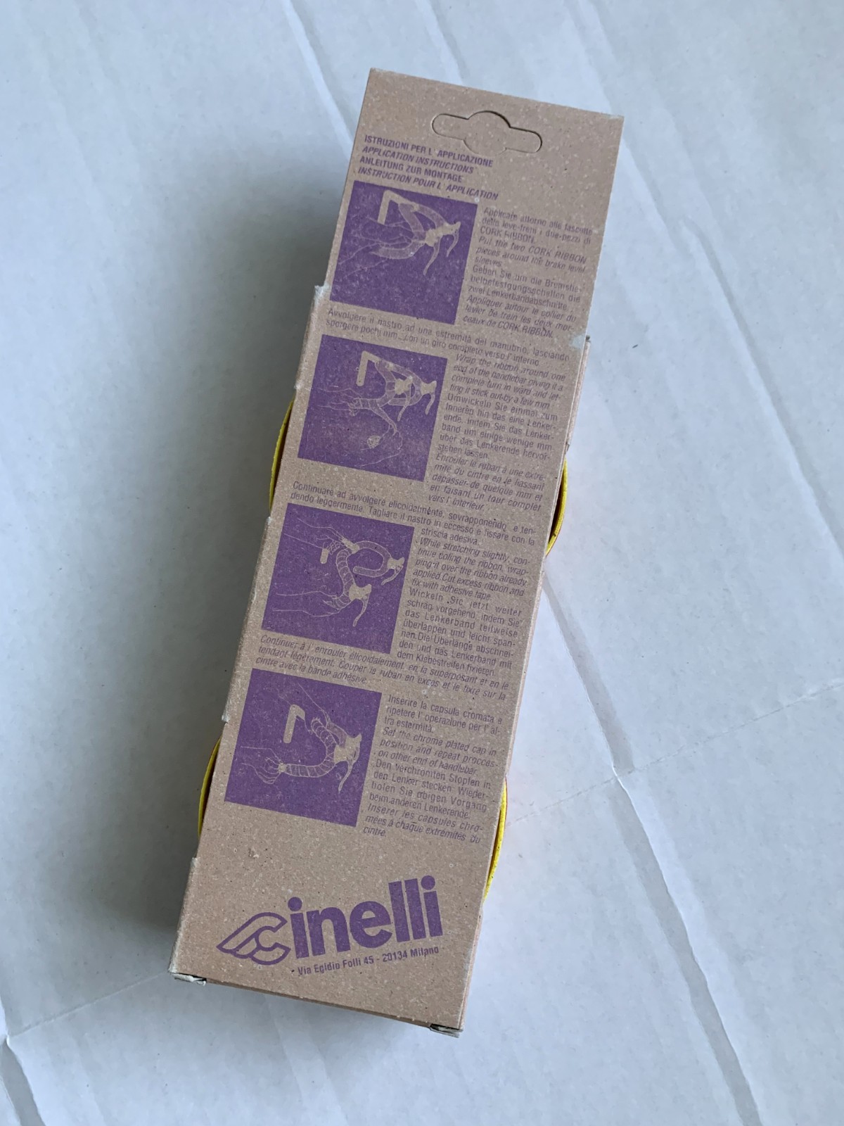 Cinelli Cork Ribbon Bar Tape – Yellow Red Blue Stripe
