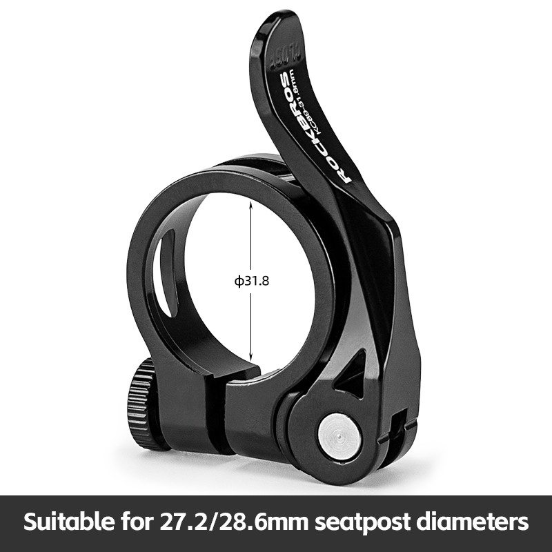 ROCKBROS Bike Seatpost Clamp MTB Quick Release Seat Post Collar 31.8/34.9mm