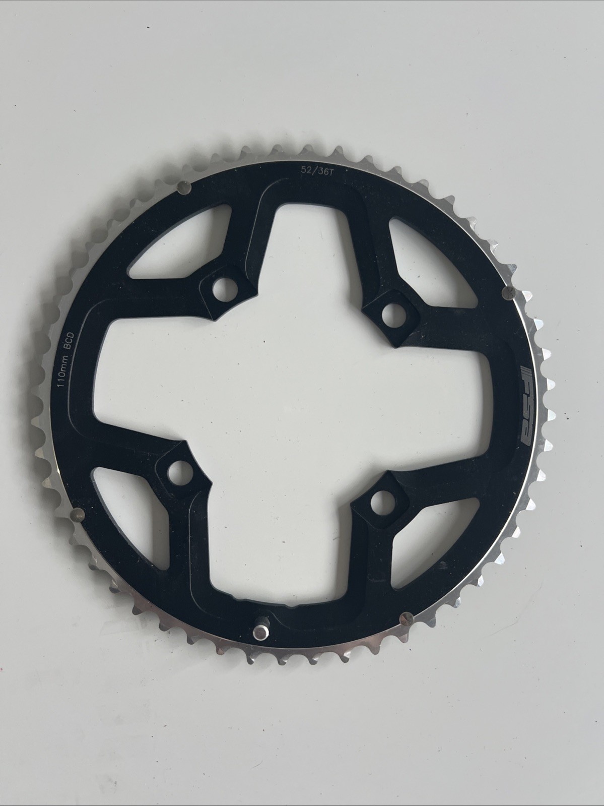 FSA Super Road 52t ABS Outer Chainring 110 BCD 10-11 Speed, 4 Hole, Black
