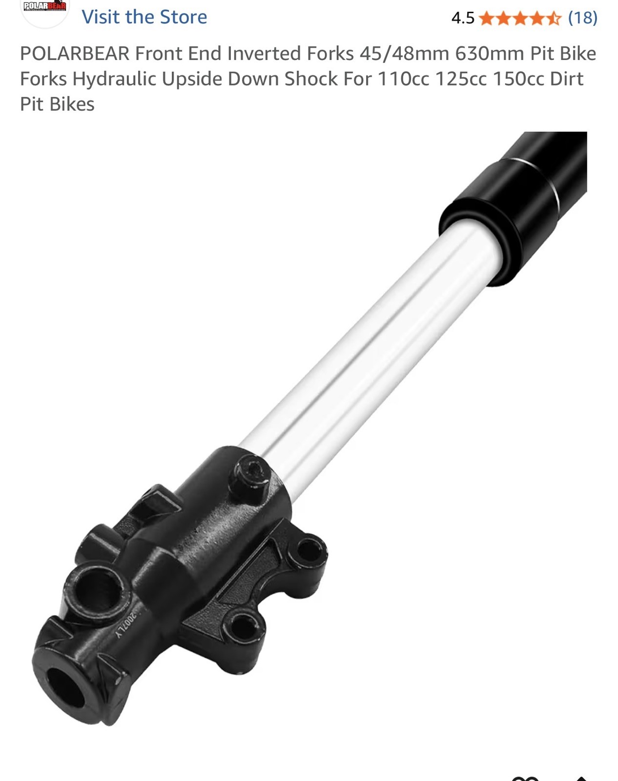 Front End Inverted Forks 45/48mm 630mm Pit Bike Forks Hydraulic Front Forks