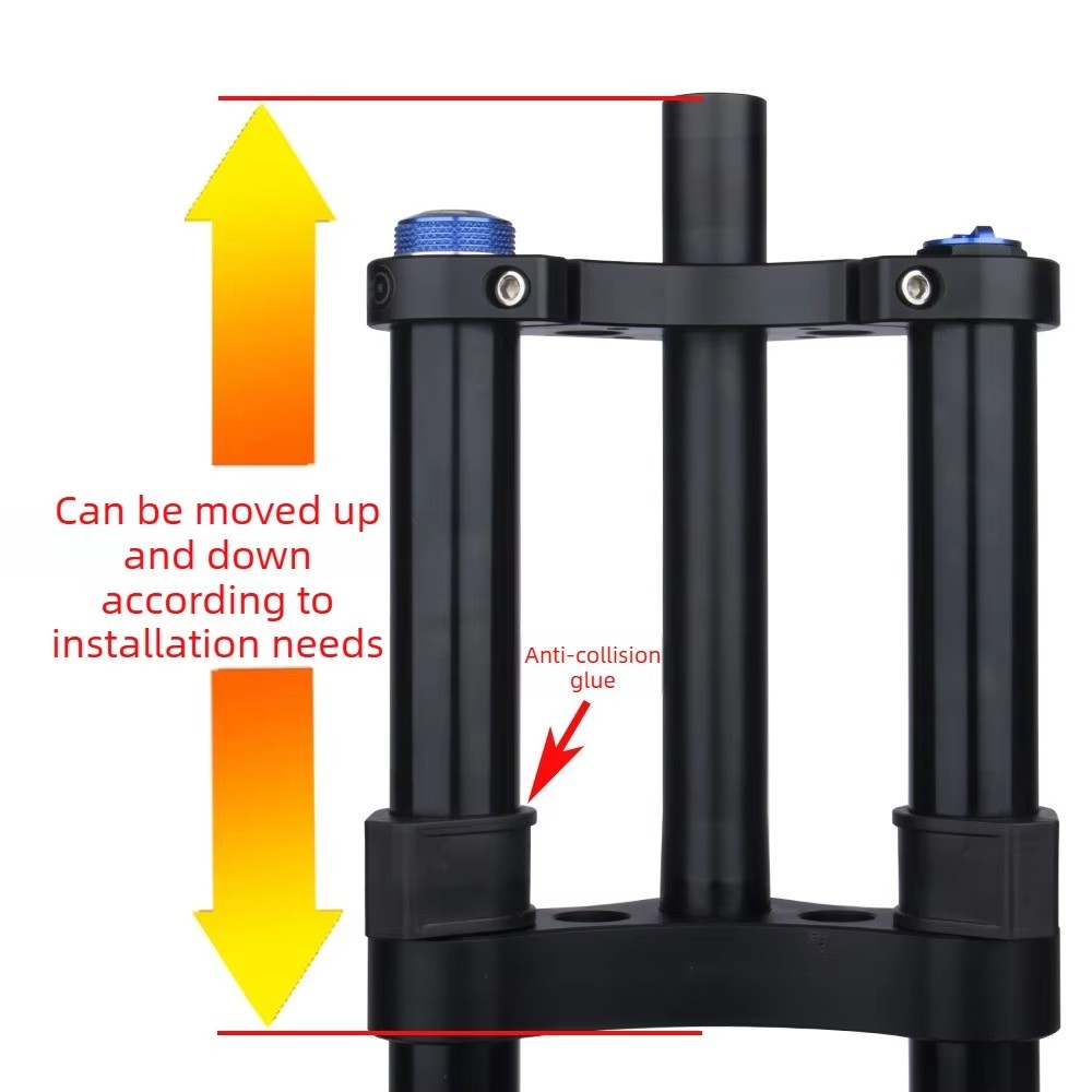 Mountain Bike Front Fork Dual Shoulder Thru-Axle Air Fork 180mm Travel
