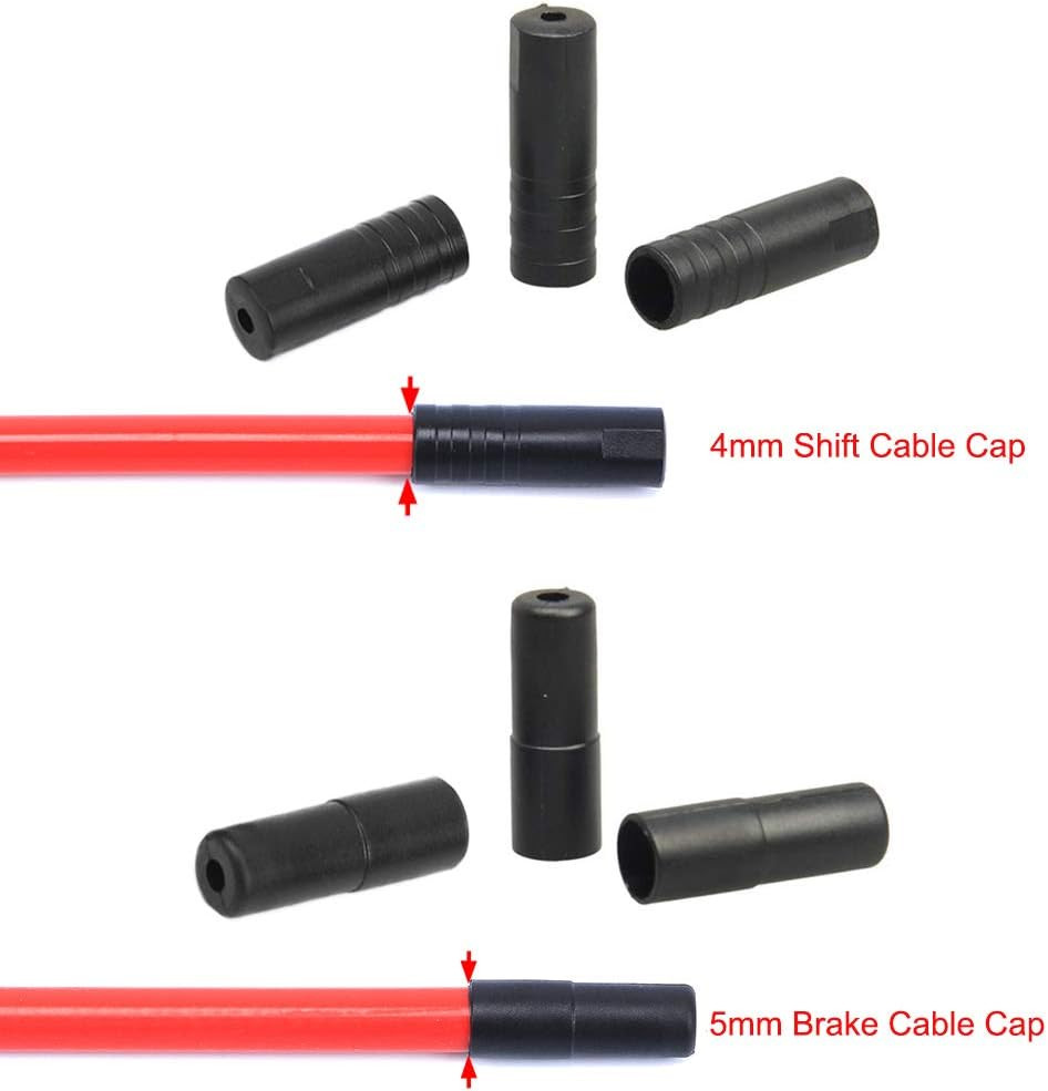 Saiper 200Pcs Bike Derailleur Shift and Brake Wire Cable Housing Ferrule End Cap