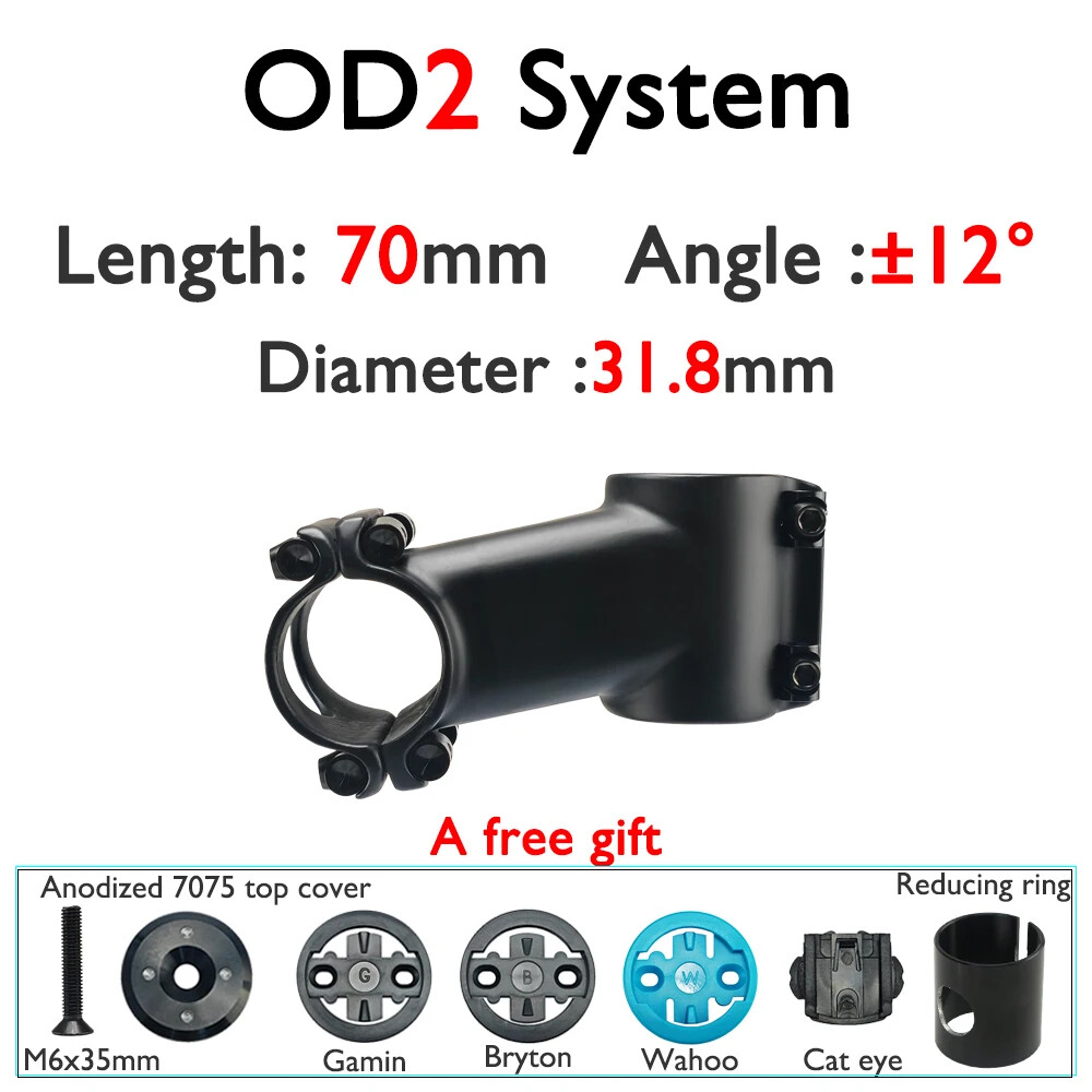 Road / Mountain Bike Carbon Stem 6° 12° 17° 60-120mm Fork Clamp Diameter 31.8mm