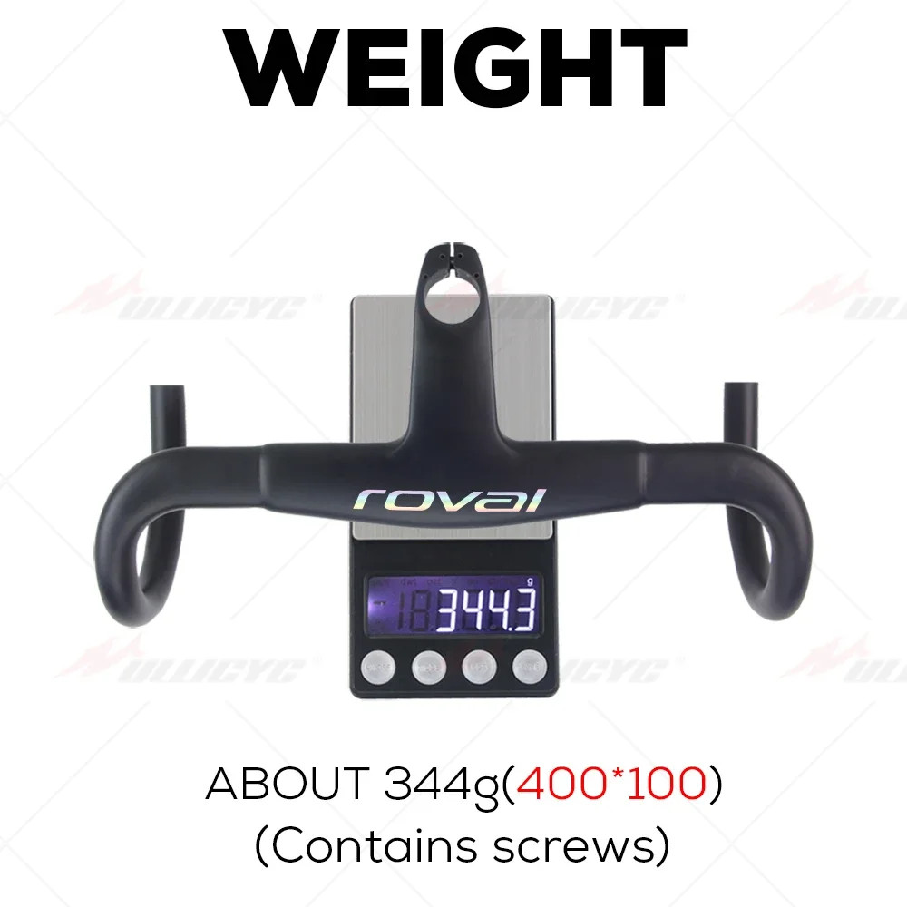 -11° Carbon Fiber Integrated Road Bike Handlebar Width 390/400/420/430mm