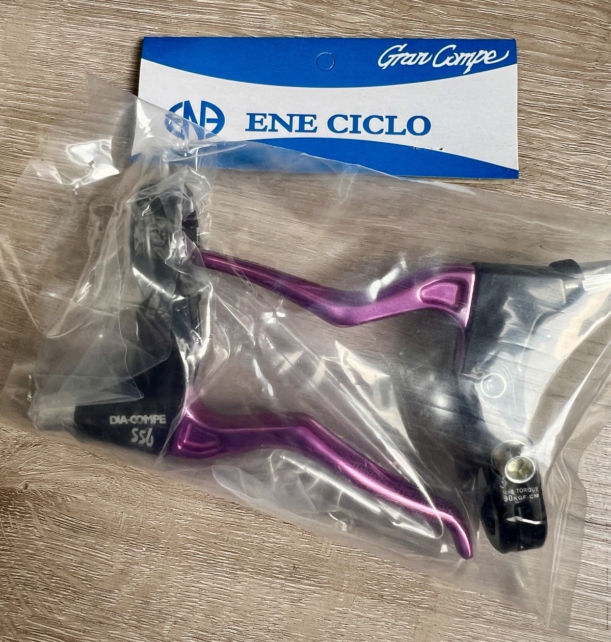 Dia-Compe SS6 Old School MTB Mountain Bicycle Brake Levers L & R Set Ano Purple