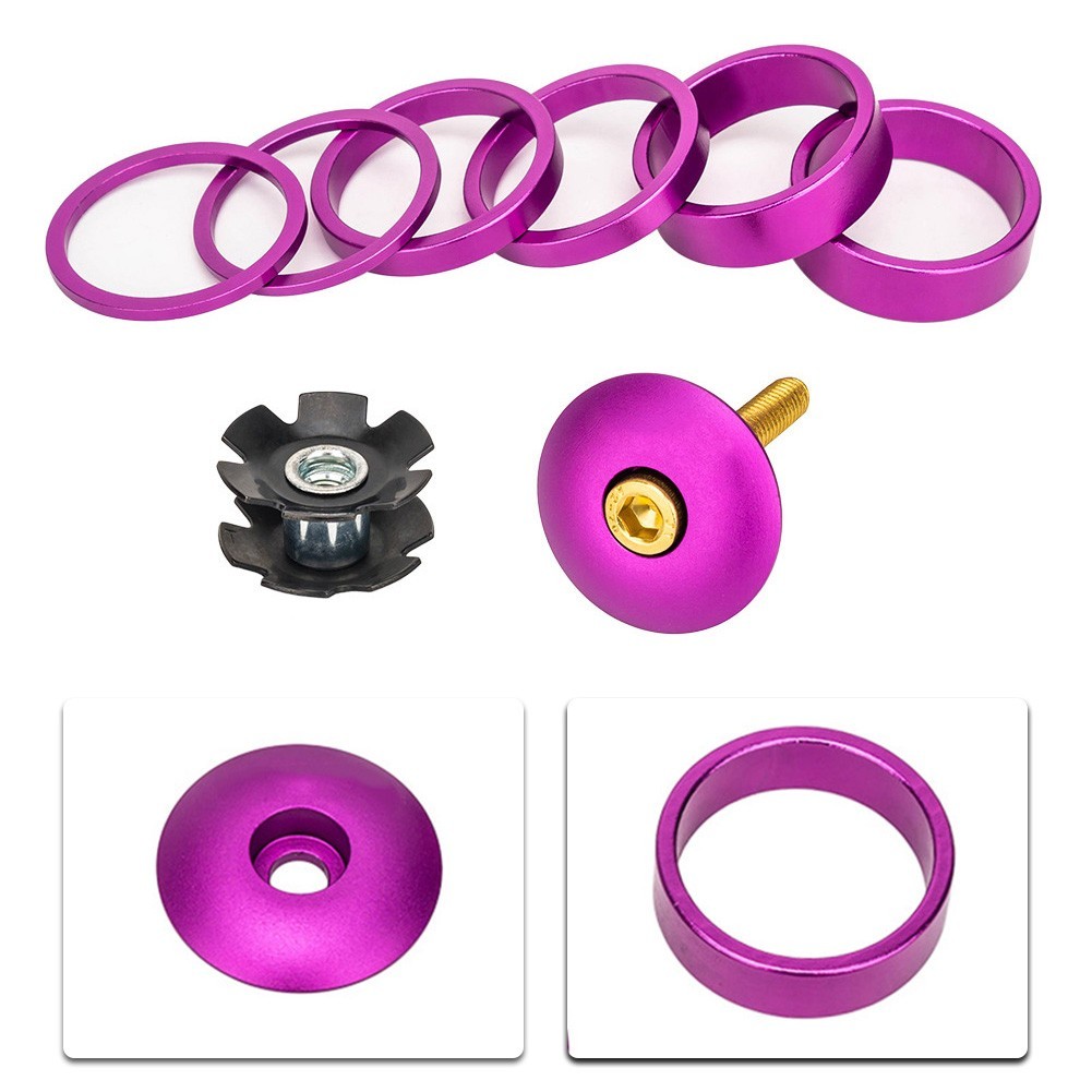Bike Headset Washer Bicycle Fork Stem Spacers Set Sizes Lightweight