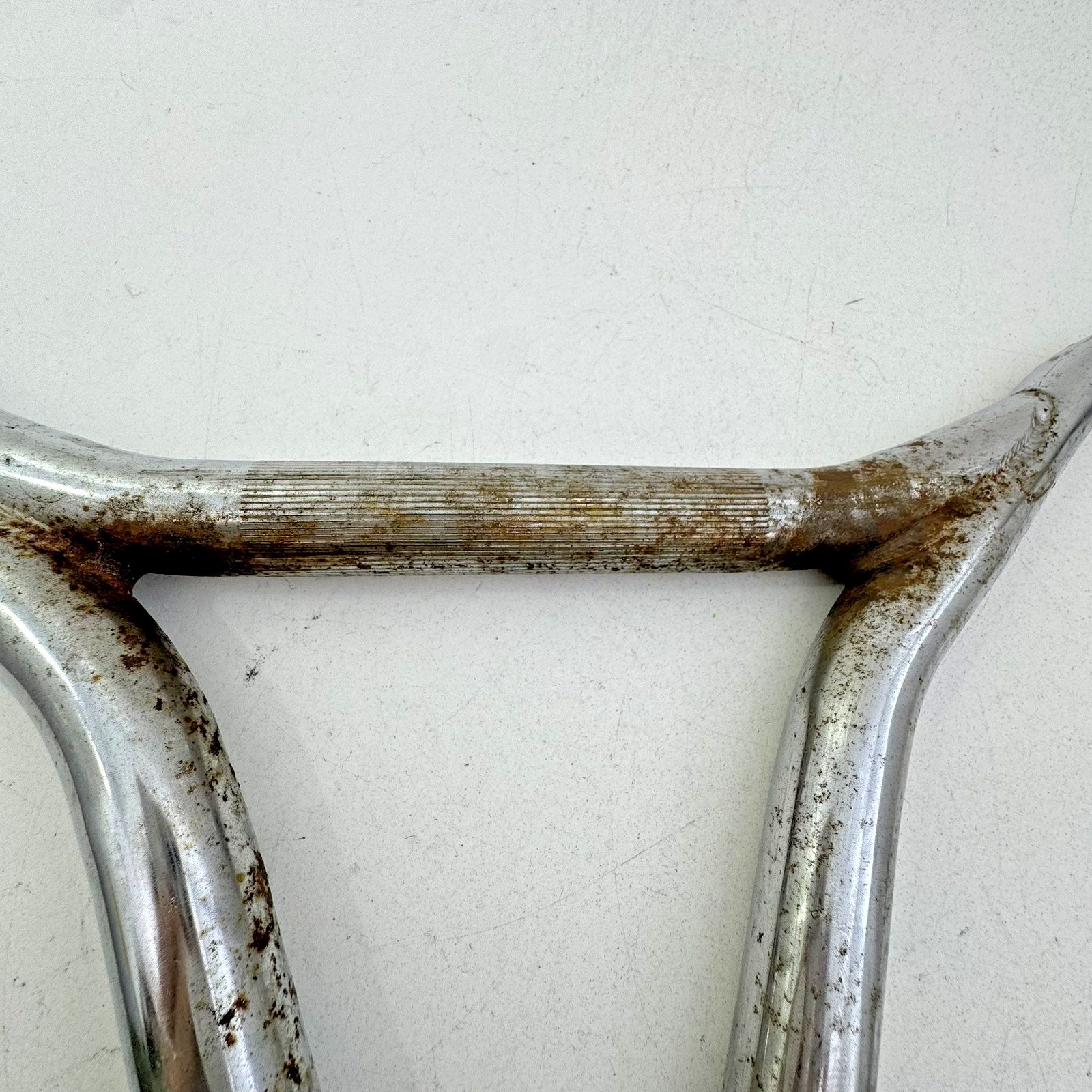 Vintage MX-52 BMX Handlebar Steel 22.2 Clamp Chrome Silver Old School B03