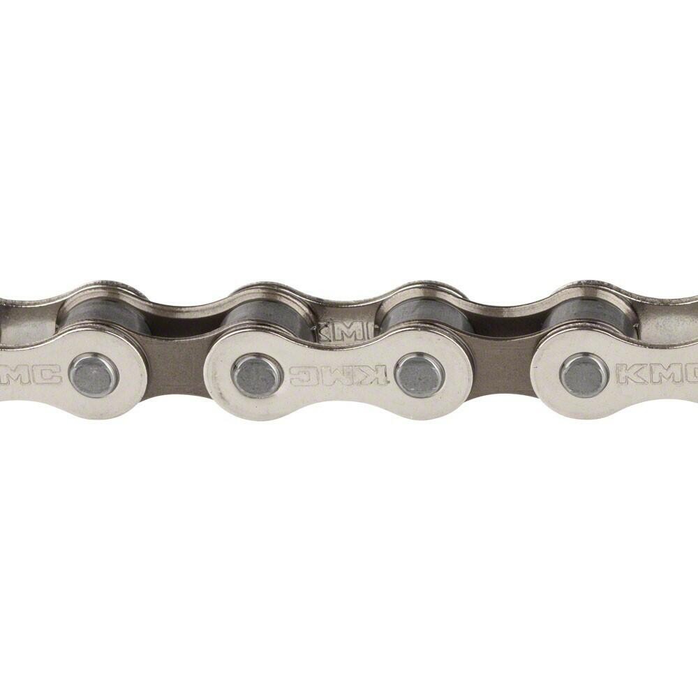 KMC S1 Chain Single Speed 1/2×1/8 Silver/Black 112 Links w/ Quick Link