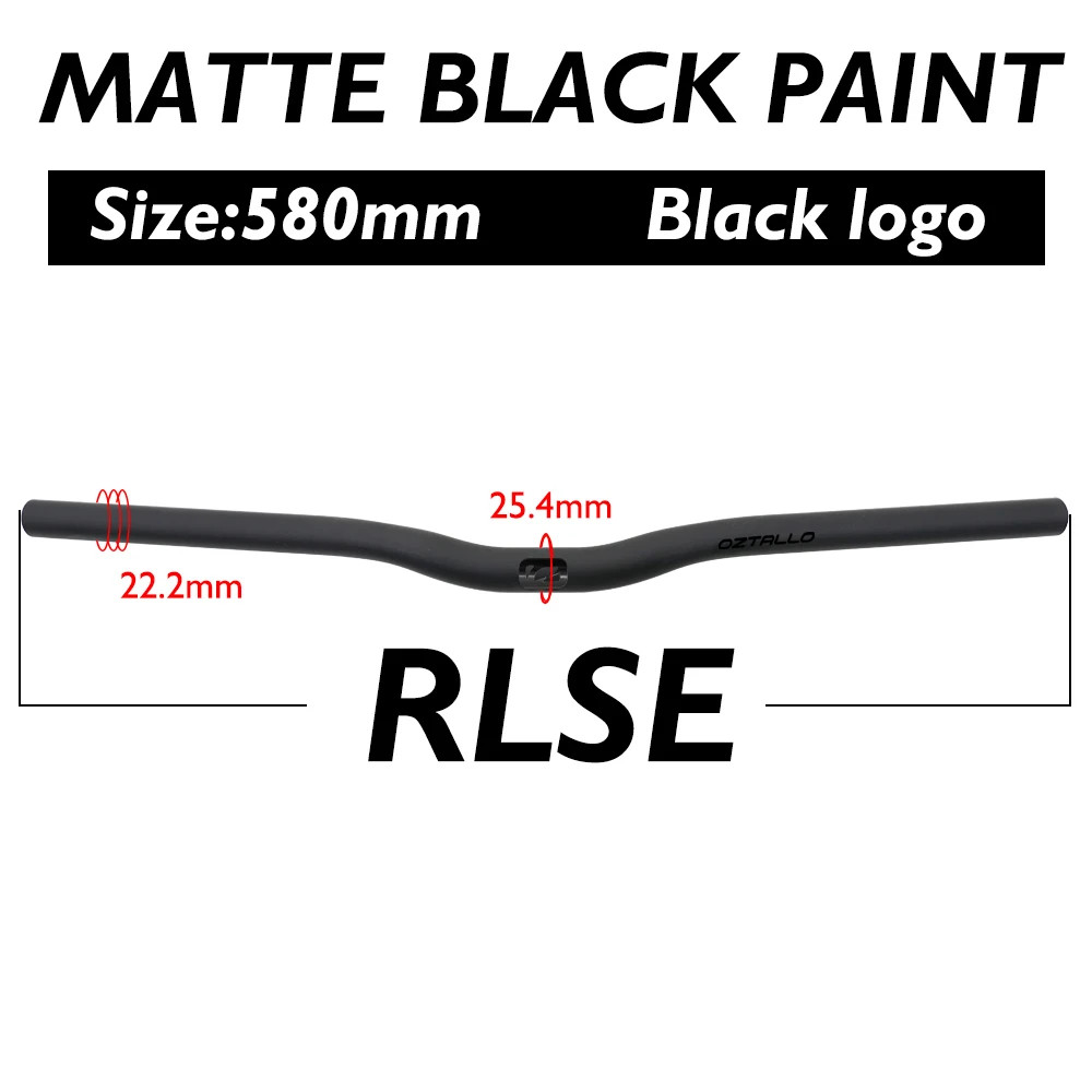 Carbon Fiber Mountain Bike Handlebars 25.4mm Clamp Diameter Flat Riser Bar