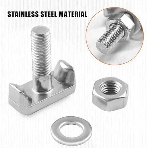 2PCS Battery Terminal T-Bolt, Stainless Steel Replacement Nuts for Car Battery