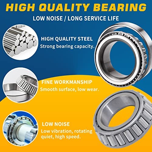 2Sets for 1» Axle Trailer Hub Bearings Kits, L44643 / L44610 Bearings Set,