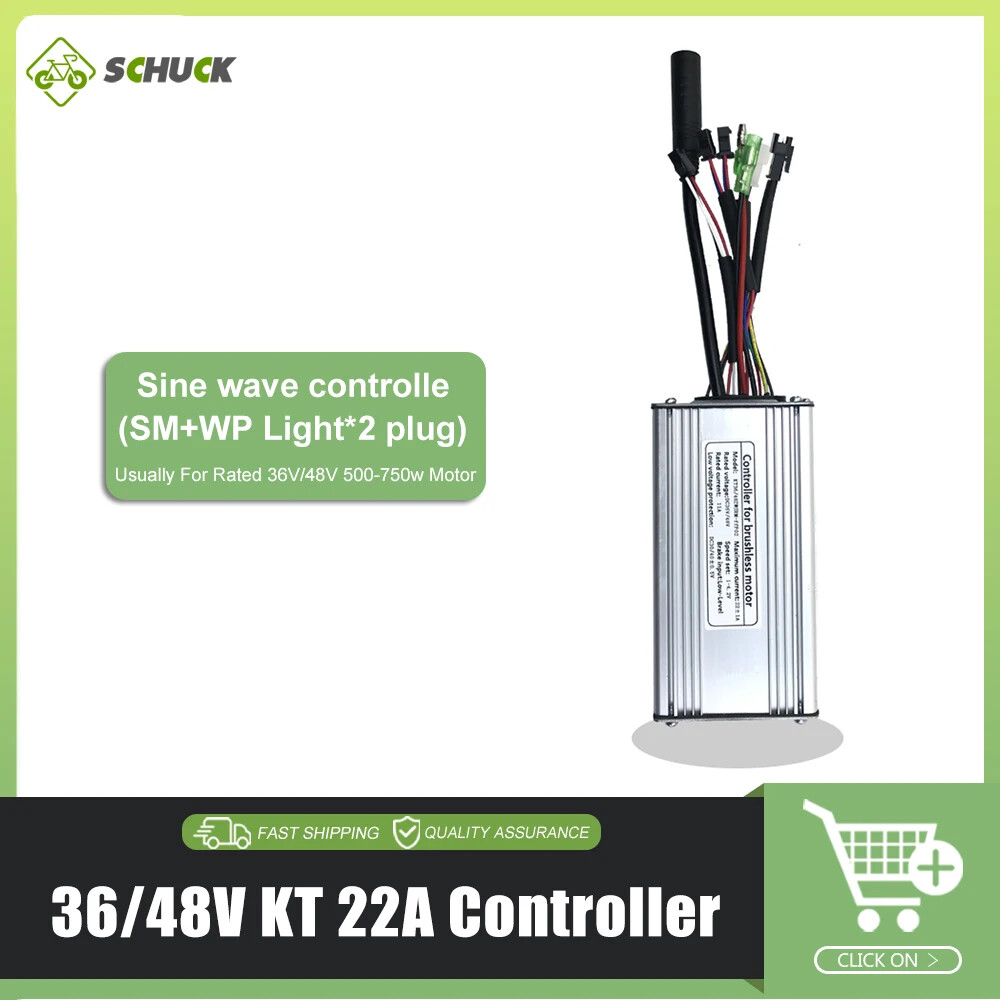 Ebike Controller 15A -50A Square Sine Wave Control System for 36V 48V 72V Motor
