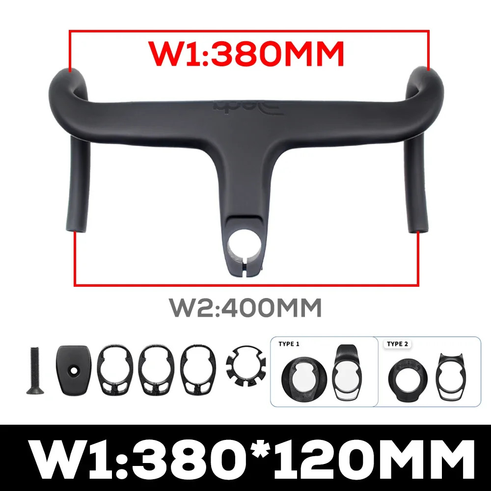 Road Bike Internal Cable Integrated Drop Bar Full Carbon Fiber Bicycle Handlebar