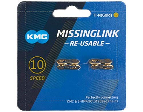 KMC Missing Link 10-Speed Chain Connector, Silver (Blue), 2 Pairs