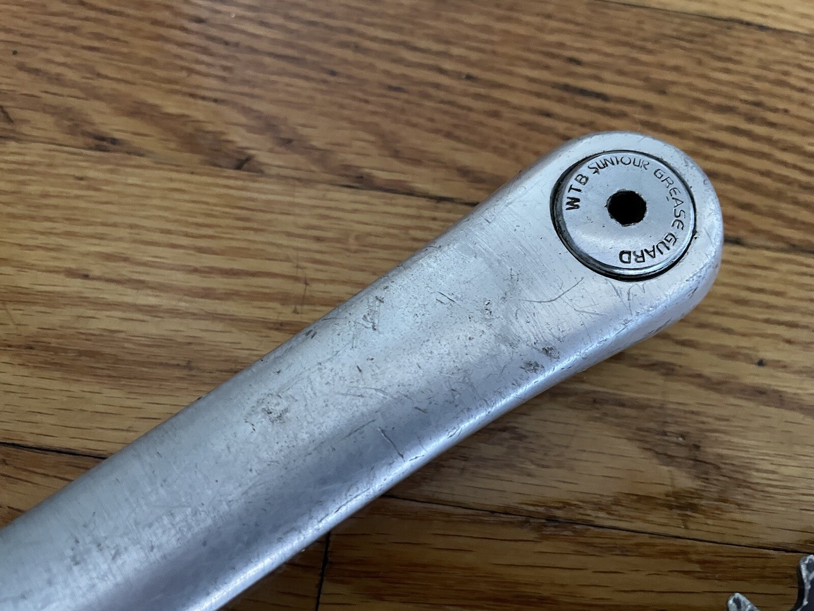 Suntour XC Pro Vintage MTB 175mm Crankset, 46-36-24, WTB Grease Guard Dust Caps
