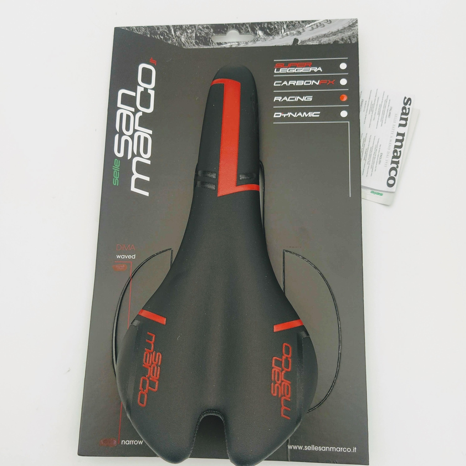Selle San Marco Aspide Racing Saddle 277mmX132mm Narrow XSILITE Rail «Black/Red»