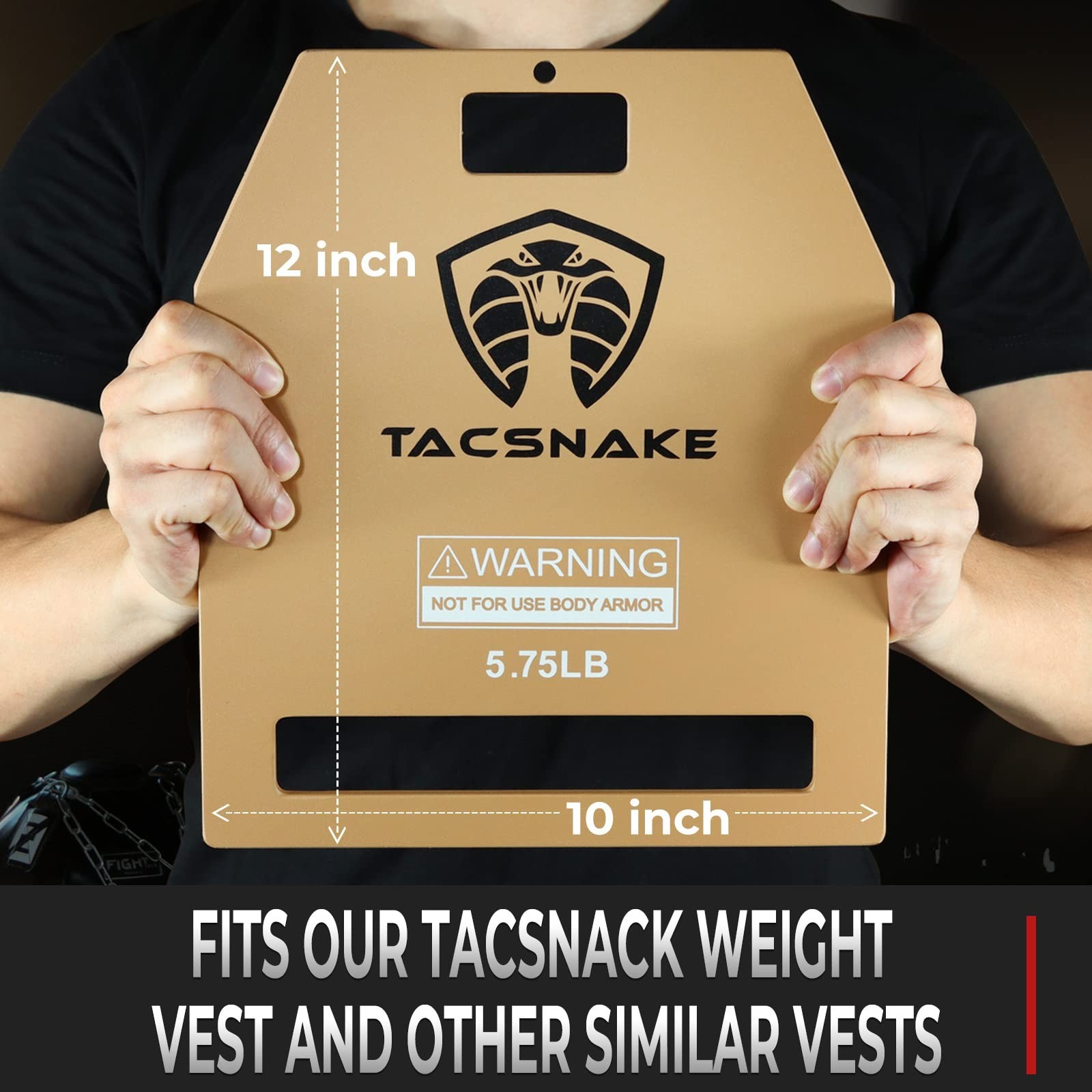 Tacsnake Weight Vest Plates 5.75 LB/ 8.75 LB/ 14.75 LB Pair for Weighted Vest…