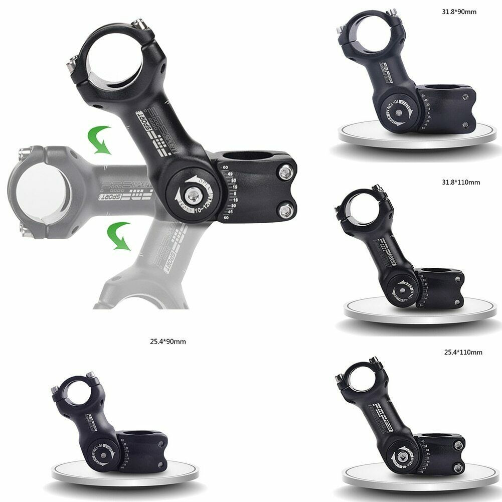 US 25.4/31.8mm MTB Bicycle Handlebar Mountain Road Bike Adjustable Stem Riser