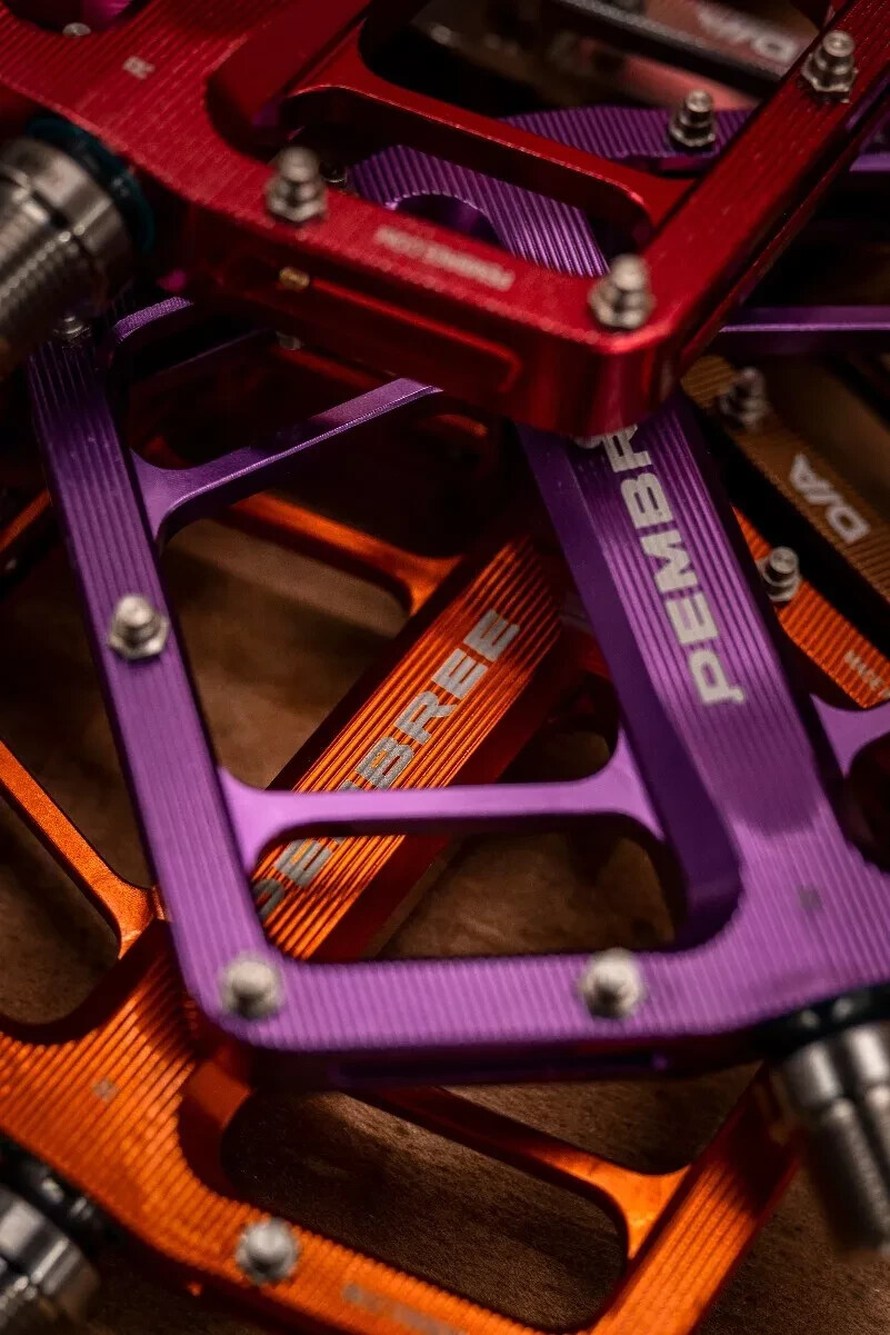 Pembree D2A MTB Flat Pedals Purple Made in UK