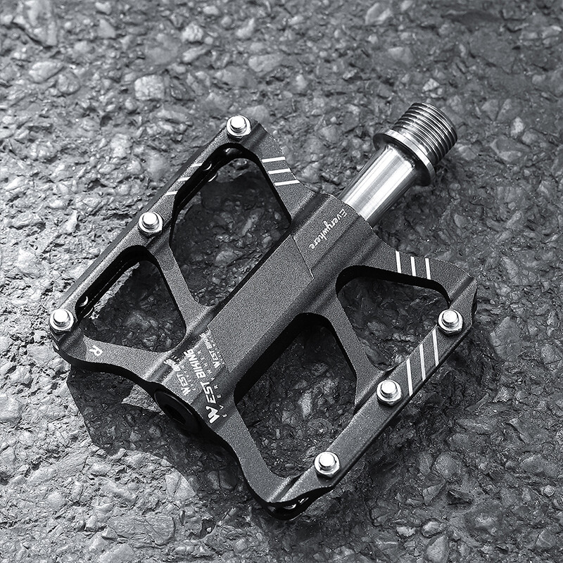 WEST BIKING Ultralight Titanium Bicycle Pedals Road Bike Flat Pedals 3 Bearings
