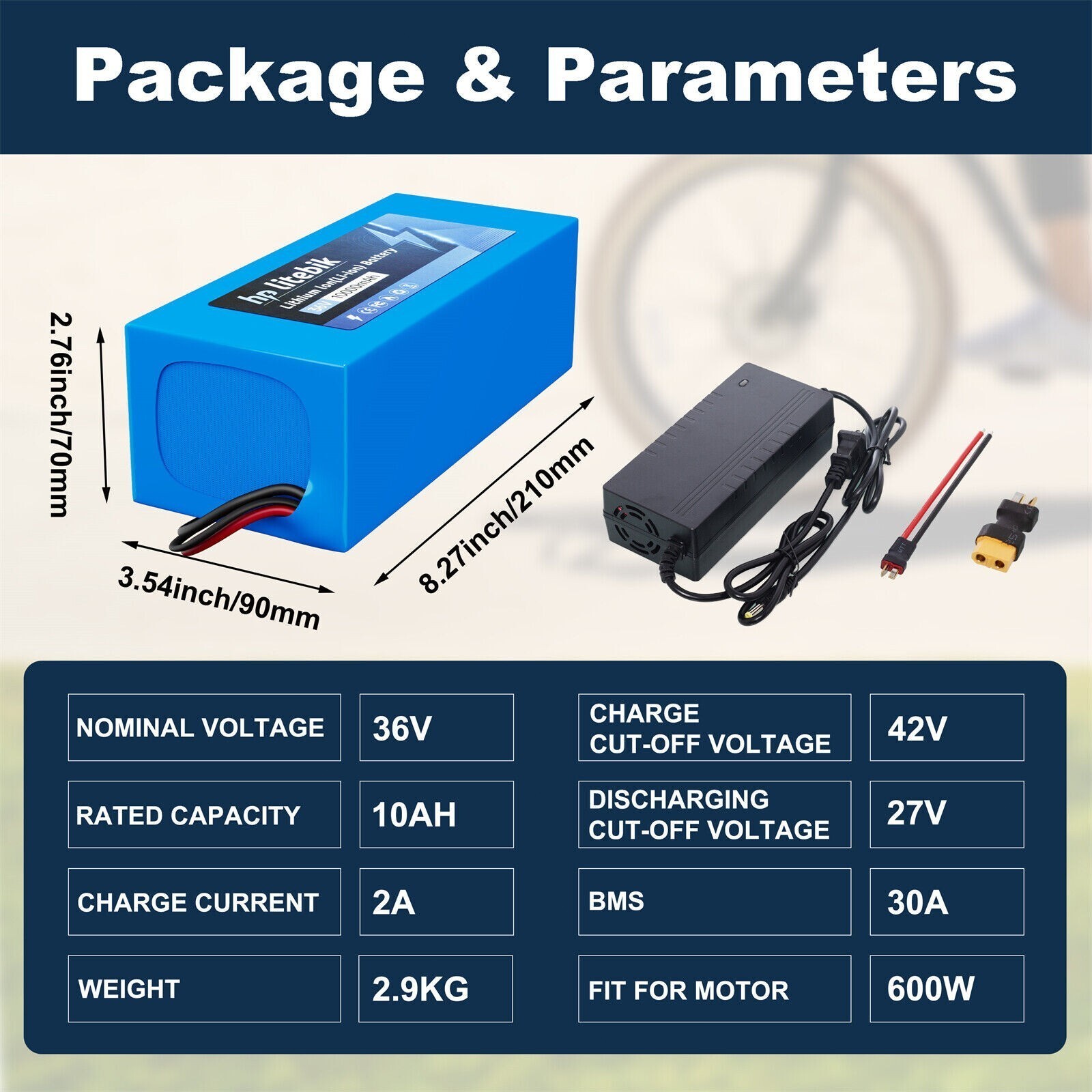 36V Ebike Lithium Battery 30A BMS For 100W-1000W Electric Bicycle Bike UL 2271