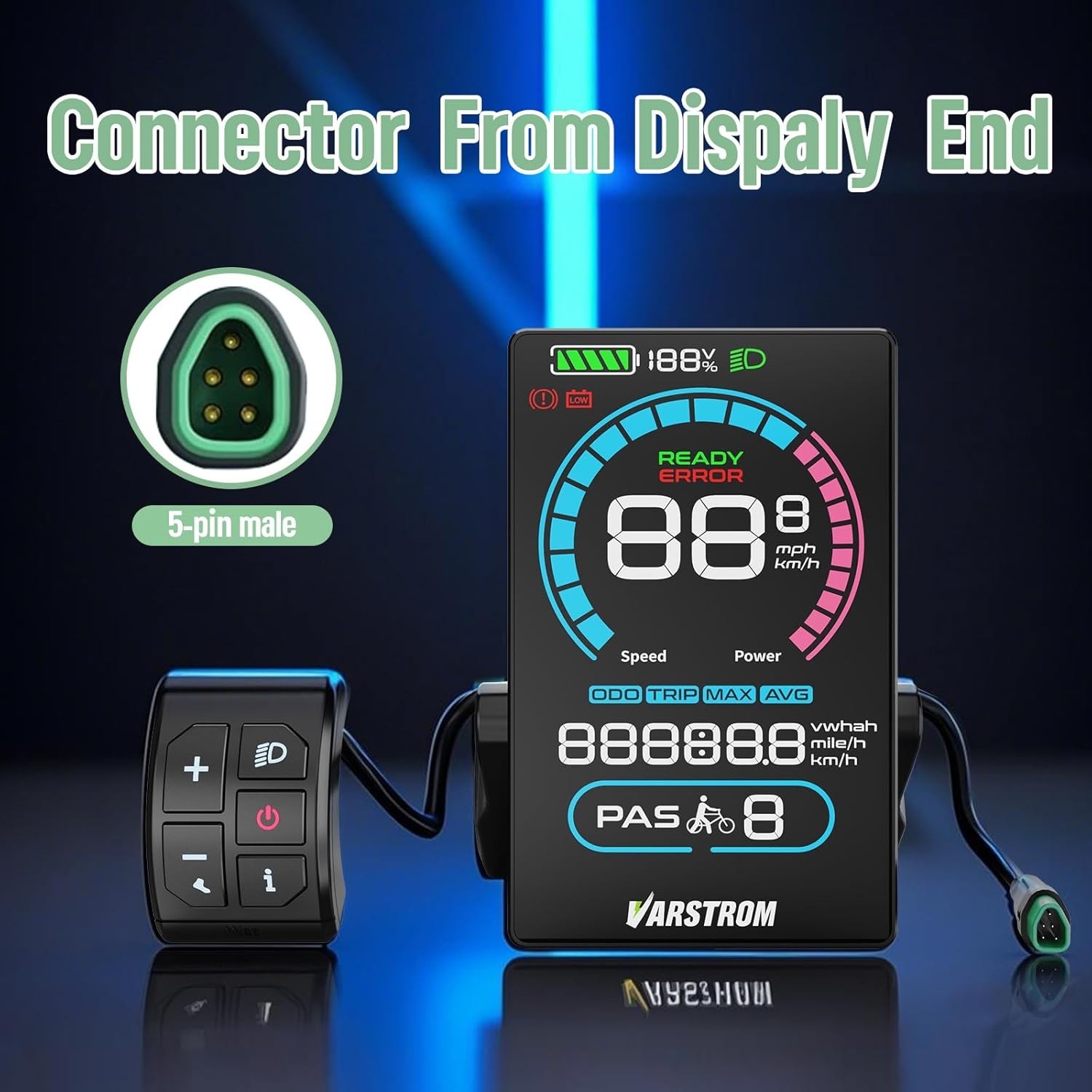 E-Bike Display VD618 3.5″ Screen CAN Protocol for Bafang CANBUS Mid-Drive Motor