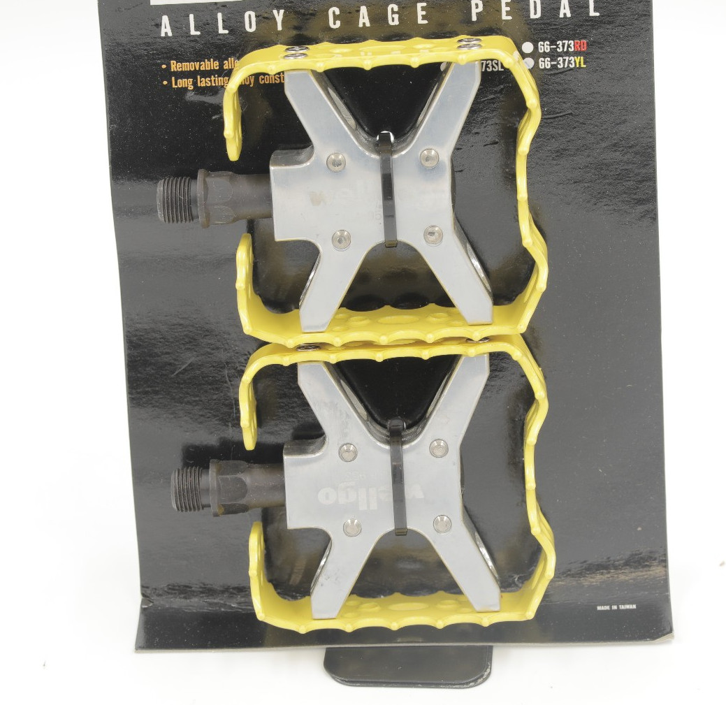 Vintage NOS Wellgo LU-953 Bear Trap BMX Pedals 9/16″ Aluminum – Yellow