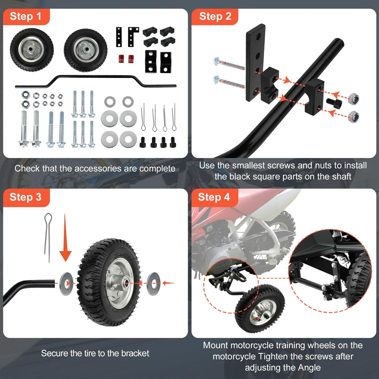 Dirt Bike Training Wheels for CRF50, PW50 & MX125 | Compatible with honda CRF…