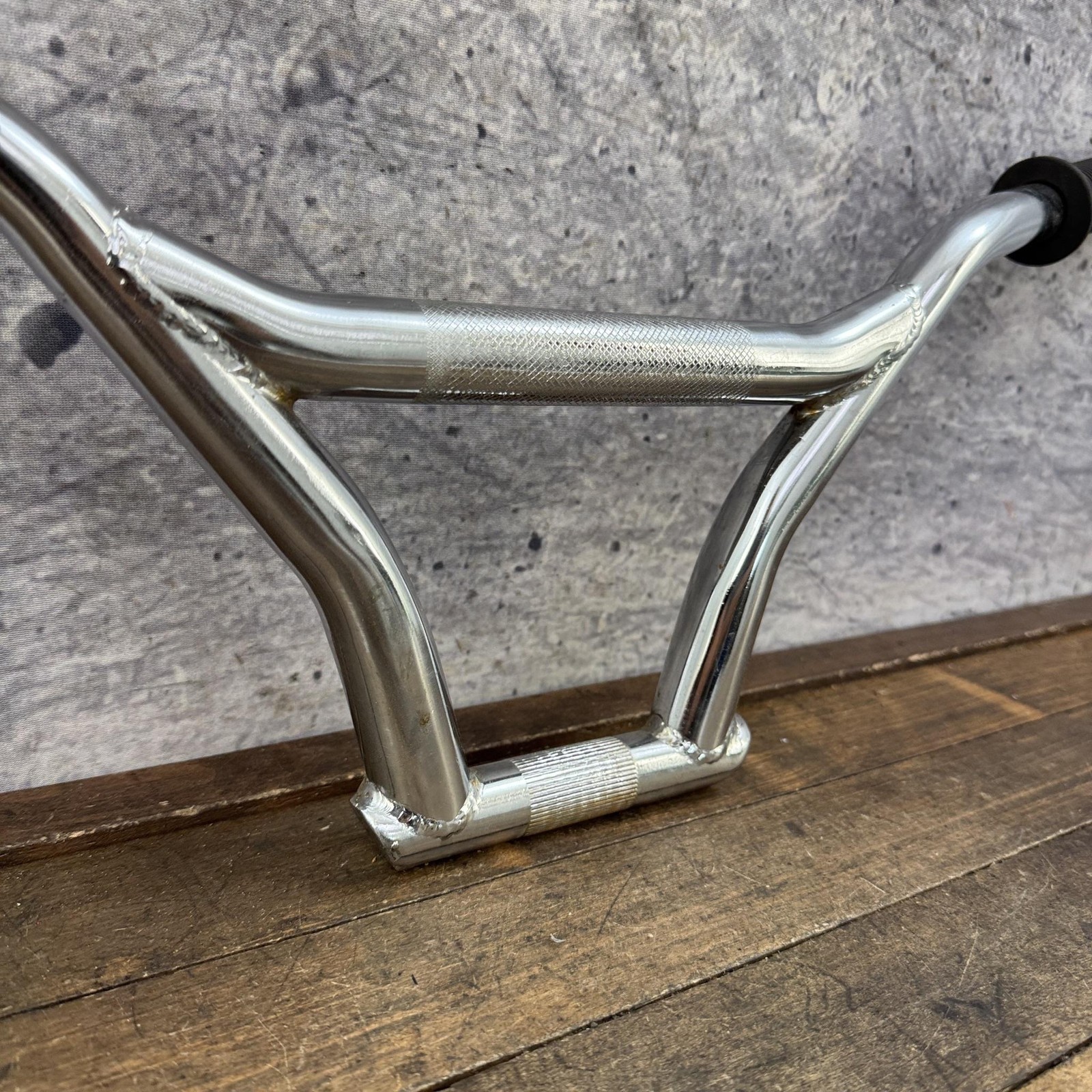Vintage BMX Freestyle Handlebar Kneesaver 4pc Bar 4 Piece Chrome OG