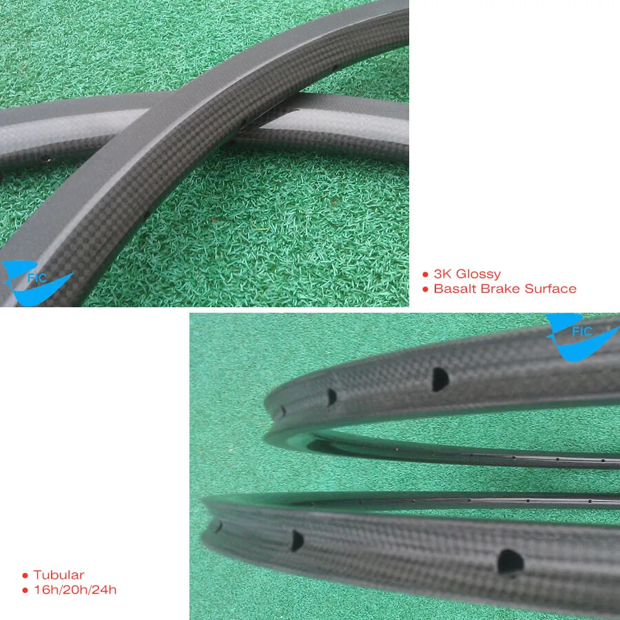 700C Carbon Road Bicycle Tubular Clincher Wheelset 24 38 44 50 60 88mm Wheels