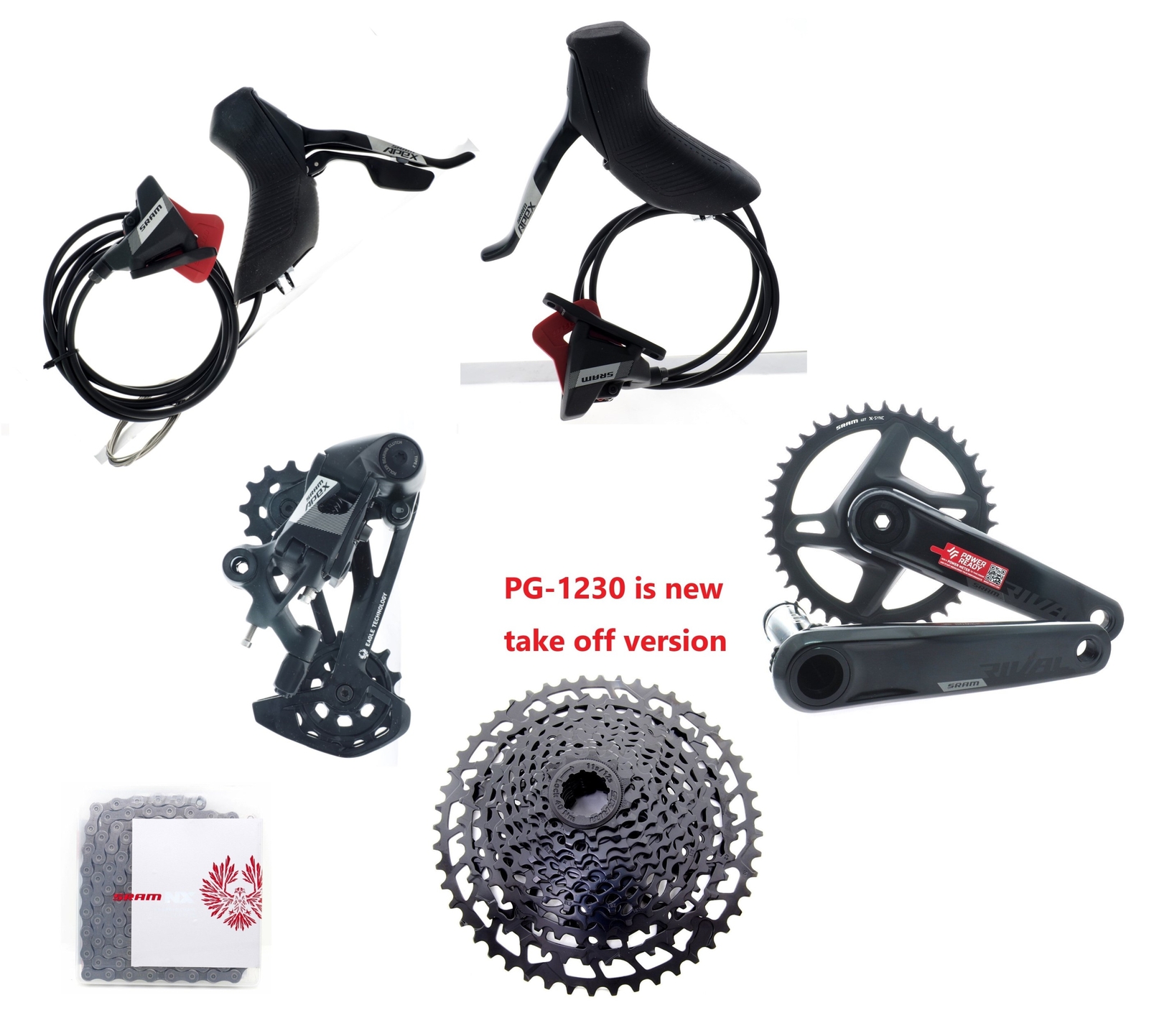 SRAM APEX 1×12 Eagle Mechanical Shifter/Rear Derailleur/CN/CS/FC Groupset READ
