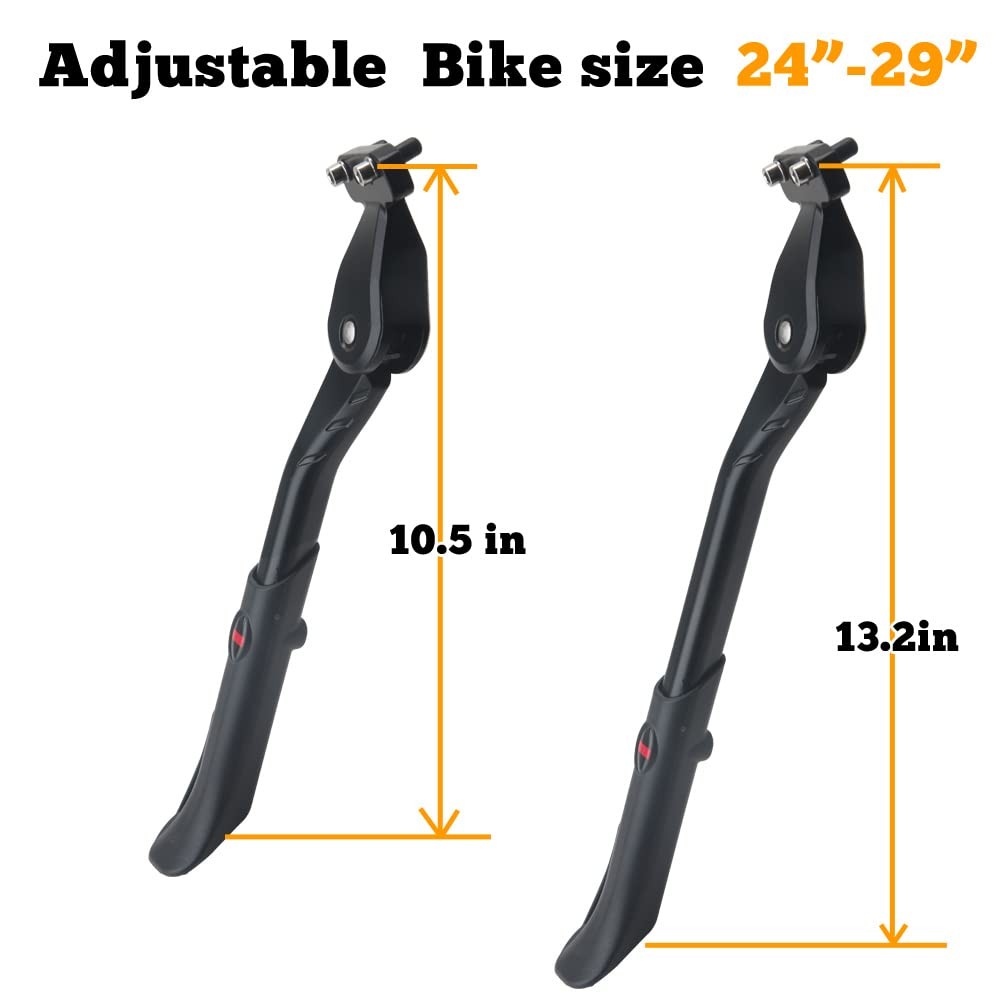 Sataway Bike Kickstand – Adjustable, Aluminum Alloy Strong Rear Mount Black