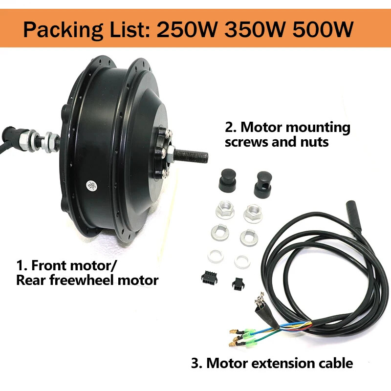 1500/2000W 48V Electric Bike Rear Wheel Hub Motor 26-29 Inch 45-55KM/H Speed