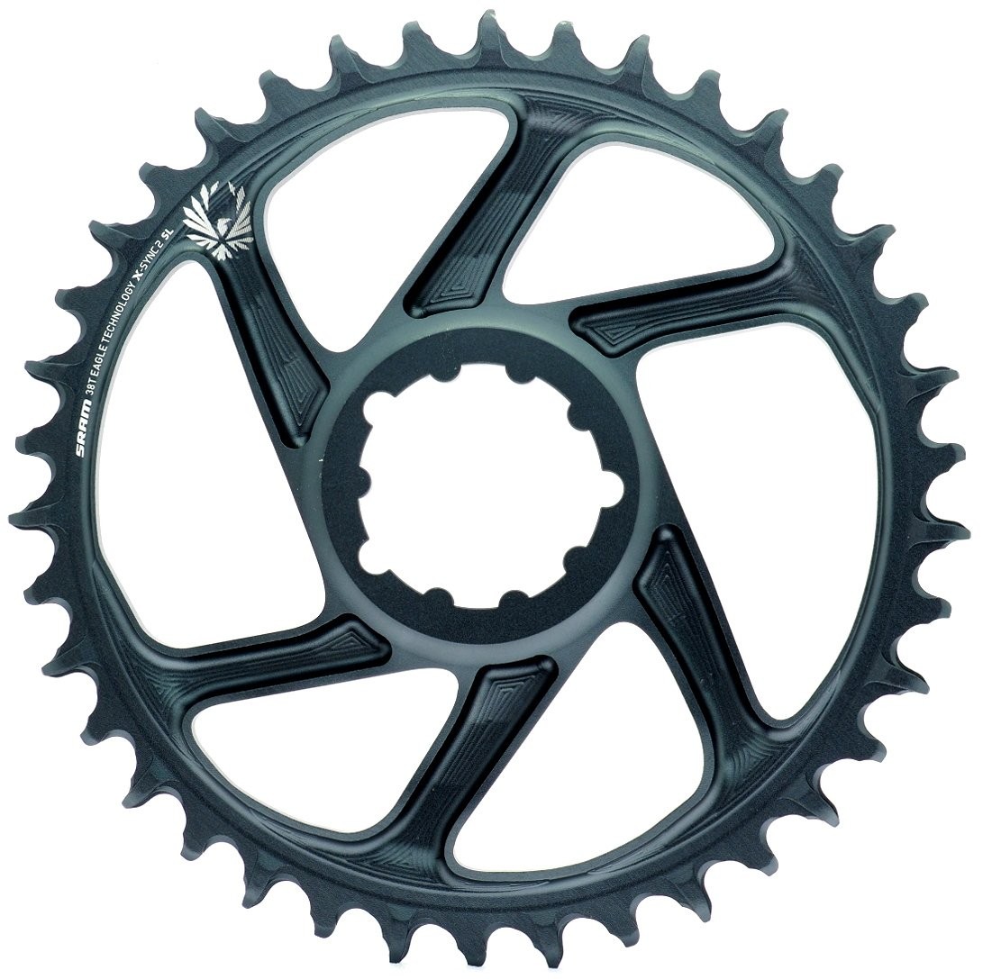 Sram AXS XX1 Eagle 12s Super Light DM 38T Chainring 6mm Offset Lunar Grey