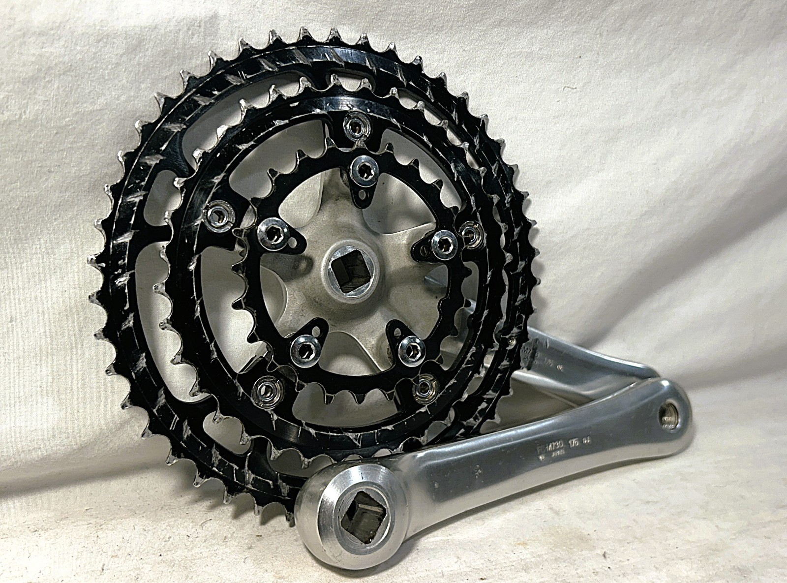 Vintage SHIMANO Deore XT FC-M730 triple crankset mountain bike mtb xtr race team