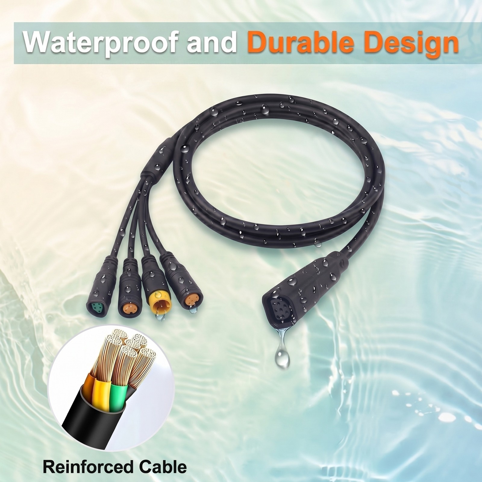 Ebike CAN-BUS 1T4 Wiring Harness Cable for BAFANG BBS01/02B/-HD Mid Motor Kit